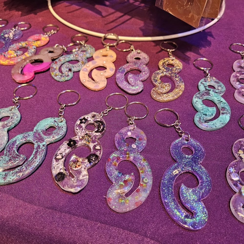 Semi colon resin Keychains - Picture 2 of 5